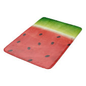 Tapis De Bain Tranche de pastèque géante à l'aquarelle mignonne (Angle)