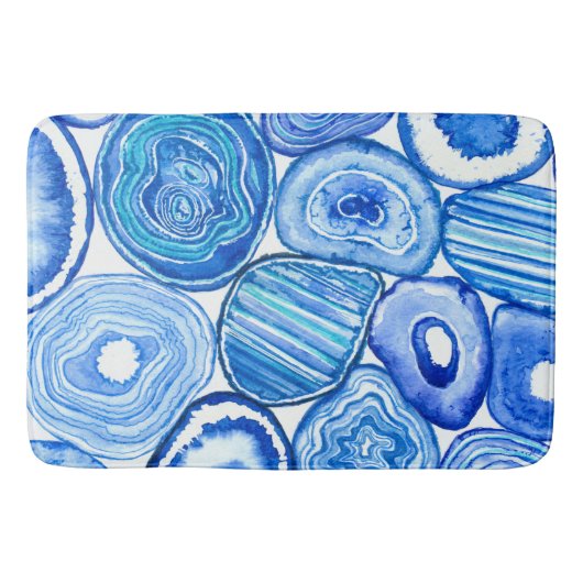 Tapis De Bain Tranches d'agneau bleu (Devant)