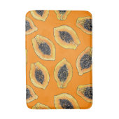 Tapis De Bain Tranches de Papaya sur orange (Devant (Vertical))