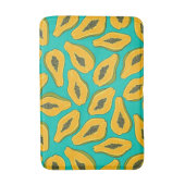 Tapis De Bain Tranches de papaye turquoise (Devant (Vertical))