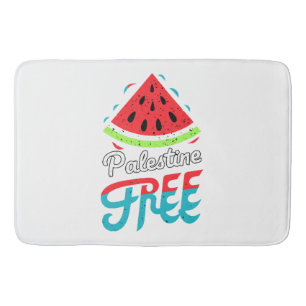 Tapis De Bain Tranches paisibles Watermelon Free Palestine - Sou
