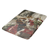 Tapis De Bain Treeing Walker Coonhound Chien Noël Festif (Angle)