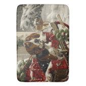 Tapis De Bain Treeing Walker Coonhound Dog Christmas Festive (devant Vertical)