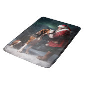 Tapis De Bain Trek Walker Coonhound Noël du Père Noël (Angle)