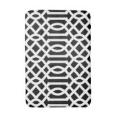 Tapis De Bain Trellis noir et blanc | Couleurs modifiables (Devant (Vertical))