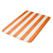 Tapis De Bain Trendy Bright Summer Hot Orange Horizontal Stripes (Angle)