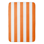 Tapis De Bain Trendy Bright Summer Hot Orange Horizontal Stripes (devant Vertical)