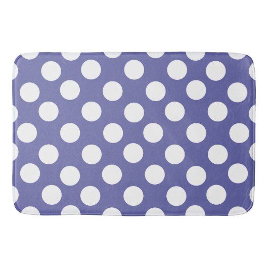 Tapis De Bain Très Peri | pourpre perwinkle blanc pois   (Devant)
