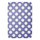 Tapis De Bain Très Peri | pourpre perwinkle blanc pois   (devant Vertical)