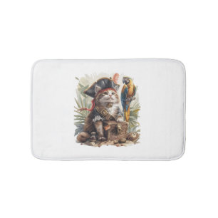 Tapis De Bain Trésor de chat pirate