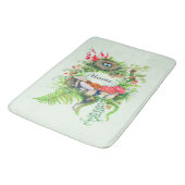 Tapis De Bain Trésors boisés Aquarelle botanique Wreath (Angle)