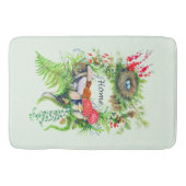 Tapis De Bain Trésors boisés Aquarelle botanique Wreath (Devant)