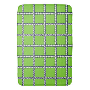 Tapis De Bain Tressé de corde nautique – Lime Coastal