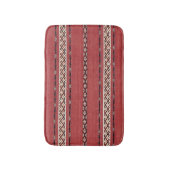 Tapis De Bain Triangle Bande Kilim II Rouge Noir Blanc (Devant (Vertical))