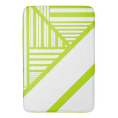 Tapis De Bain Triangle en Lime Vert et Blanc (devant Vertical)