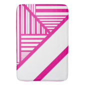 Tapis De Bain Triangle en Magenta et Blanc (devant Vertical)