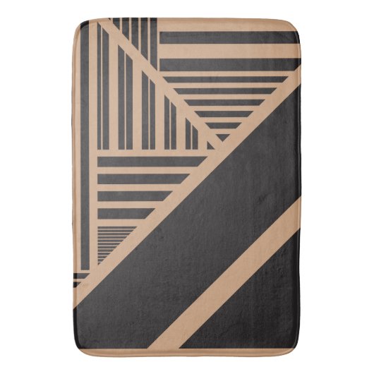 Tapis De Bain Triangle en tan et noir (devant Vertical)