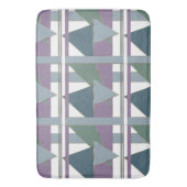 Tapis De Bain Triangle géométrique Motif bleu violet vert (devant Vertical)