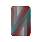 Tapis De Bain triangle gris bordeaux turquoise (Devant (Vertical))