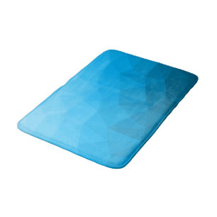 Tapis De Bain Triangle motif de maillage géométrique dégradé cya