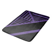 Tapis De Bain Triangle rayures en violet et noir (Angle)