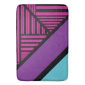 Tapis De Bain Triangle - rose, pourpre, bleu et noir (devant Vertical)
