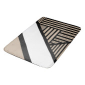 Tapis De Bain Triangle - Taupe, noir et blanc (Angle)