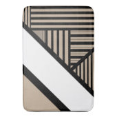 Tapis De Bain Triangle - Taupe, noir et blanc (devant Vertical)