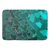 Tapis De Bain Triangle Turquoise Abstrait géométrique (Devant)
