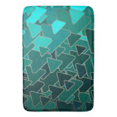Tapis De Bain Triangle Turquoise Abstrait géométrique (devant Vertical)