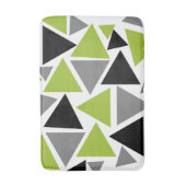 Tapis De Bain Triangles aléatoires Lime Vert gris noir blanc (Devant (Vertical))