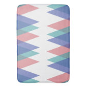 Tapis De Bain Triangles bleu et corail (devant Vertical)