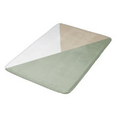 Tapis De Bain Triangles de blocs de couleur modernes Vert sauge (Angle)