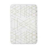 Tapis De Bain Triangles dorés Chic Blanc Moderne Glamour (Devant (Vertical))