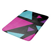 Tapis De Bain Triangles en rose, violet, bleu et noir (Angle)