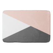 Tapis De Bain Triangles géométriques élégants rose et gris (Devant)