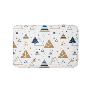 Tapis De Bain Triangles géométriques modernes Motif 2
