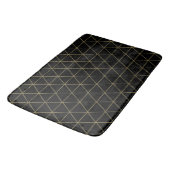 Tapis De Bain Triangles Géométriques Noir Or Bohème Glamour Mini (Angle)