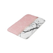Tapis De Bain Triangles géométriques rose vif Marbre Rose or (Angle)