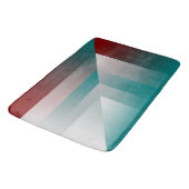 Tapis De Bain triangles gris bordeaux turquoise (Angle)