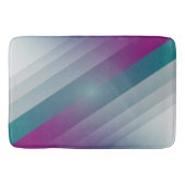 Tapis De Bain triangles gris magenta turquoise (Devant)