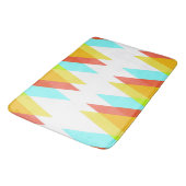 Tapis De Bain Triangles jaunes, rouges et bleus cadets (Angle)