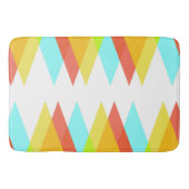 Tapis De Bain Triangles jaunes, rouges et bleus cadets (Devant)
