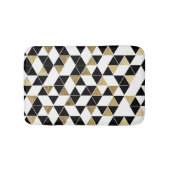 Tapis De Bain Triangles modernes noires, blanches, et de Faux (Devant)