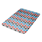 Tapis De Bain Triangles motif - rouge noir bleu (Angle)