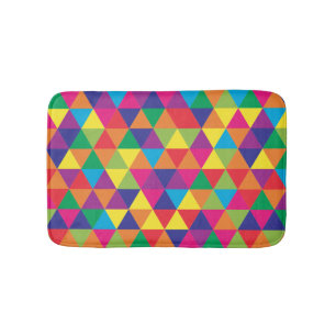 Tapis De Bain Triangles profonds - Motif Abstrait moderne