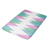 Tapis De Bain Triangles rose et vert (Angle)