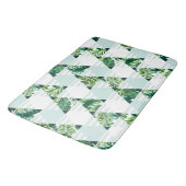 Tapis De Bain Triangles tropicaux verts de Mint moderne géométri (Angle)