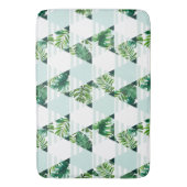 Tapis De Bain Triangles tropicaux verts de Mint moderne géométri (devant Vertical)