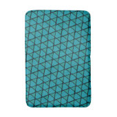 Tapis De Bain Triangles turquoises bleus funky (Devant (Vertical))